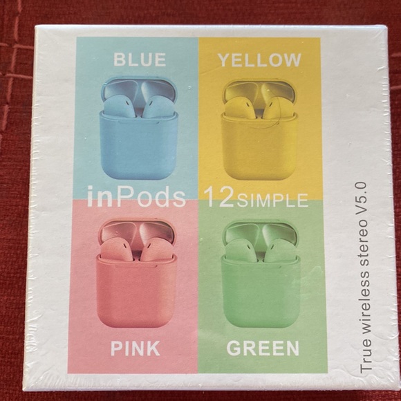 🆕BNIB: Wireless Bluetooth Earbud Headphones- Green with Charger & Charging Box - Picture 3 of 5